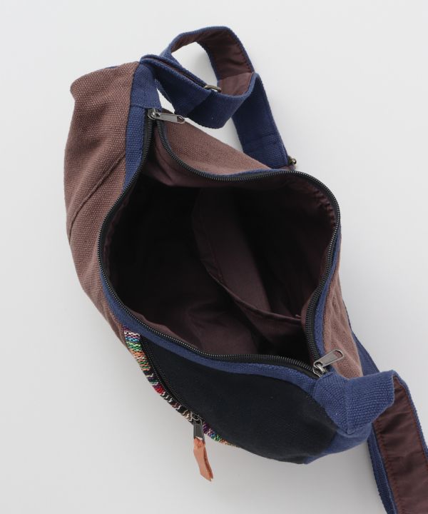 Nepali Woven Crescent Shoulder Bag