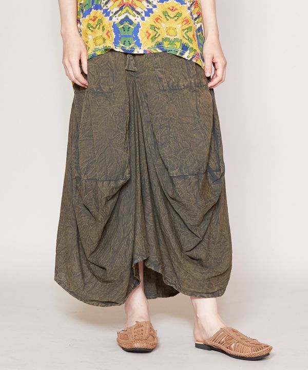 Acid Washed Asymmetrical Skirt