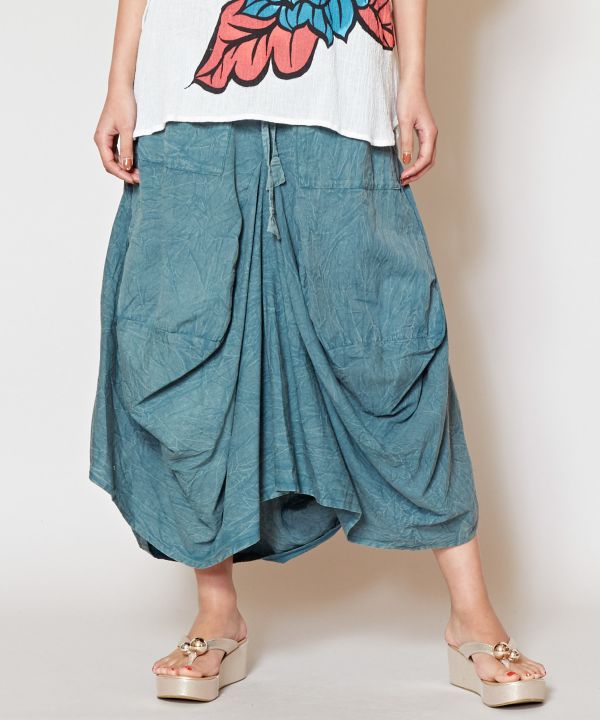Acid Washed Skirt Asymmetrical