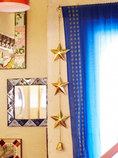 Metal Star Bell Wall Hanging