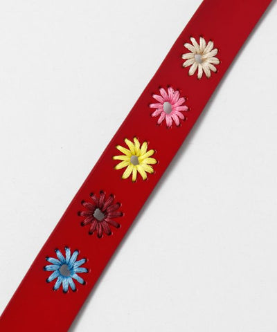 Leather Flower Embroidery Belt