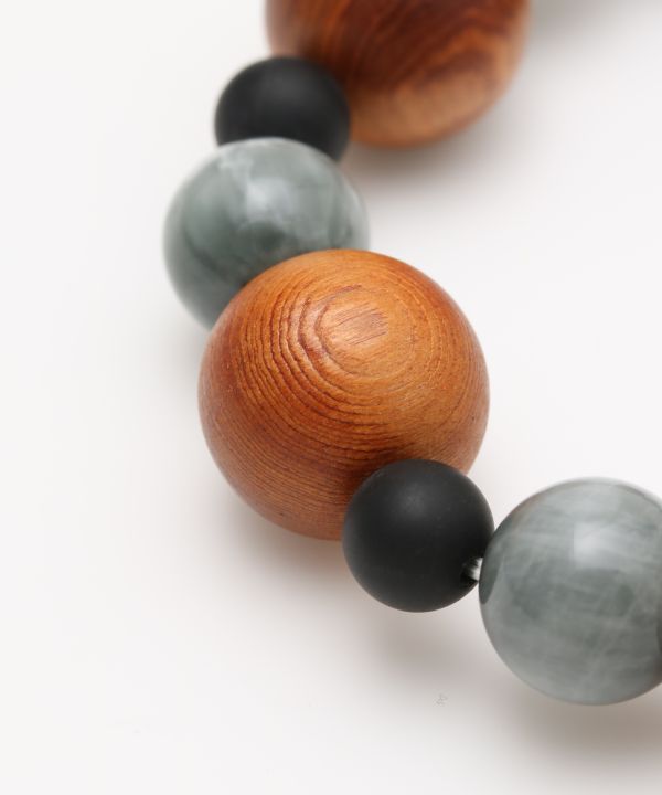 Hexagram YAKUSUGI Ceder x White Tiger Eye Bracelet