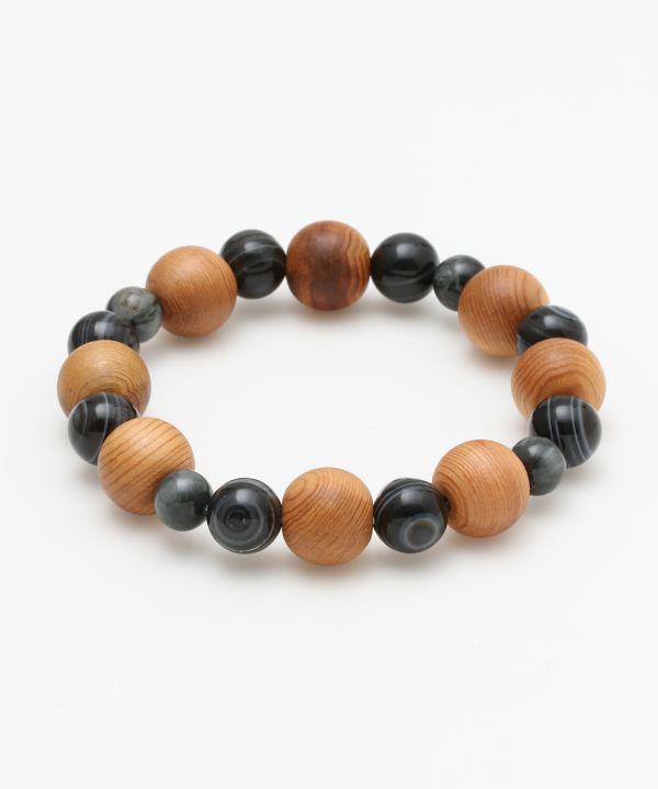 YAKUSUGI Octagram Eye Agate Bracelet