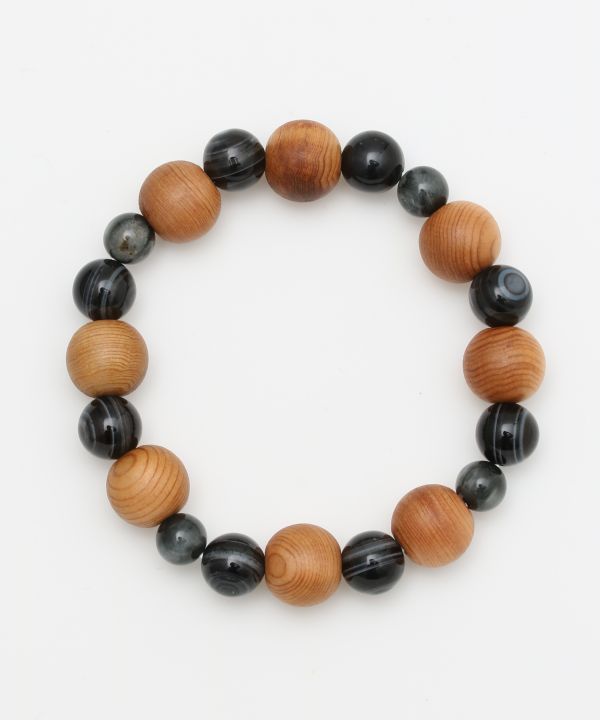 YAKUSUGI Octagram Eye Agate Bracelet