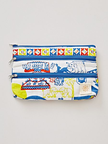 World Trip Triple Zip Pouch