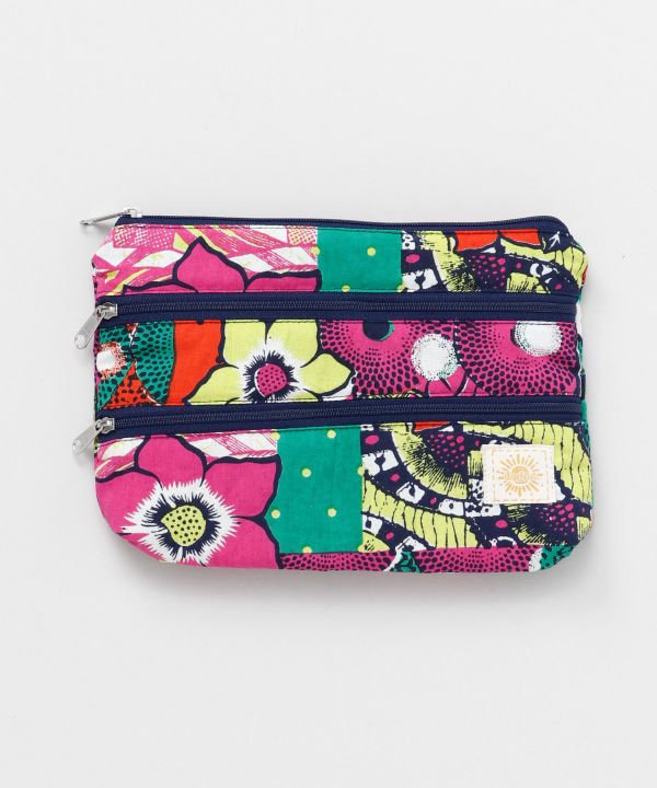 World Trip Triple Zip Pouch