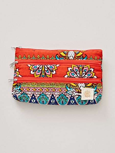 World Trip Triple Zip Pouch