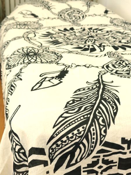 Dreamcatcher MANDALA Bed Cover Multi Cloth Decorative Fabrics by AMINA - Ametsuchi