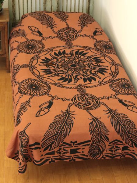 Dreamcatcher MANDALA Bed Cover Multi Cloth Decorative Fabrics by AMINA - Ametsuchi