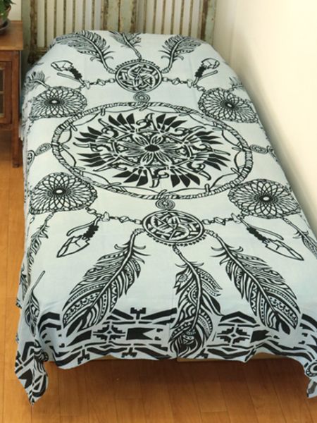 Dreamcatcher MANDALA Bed Cover Multi Cloth Decorative Fabrics by AMINA - Ametsuchi