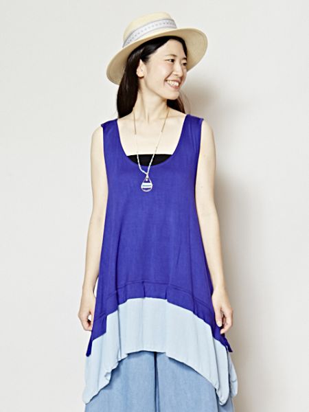 Lagenlook-Ärmelloses Top von AMINA - Ametsuchi