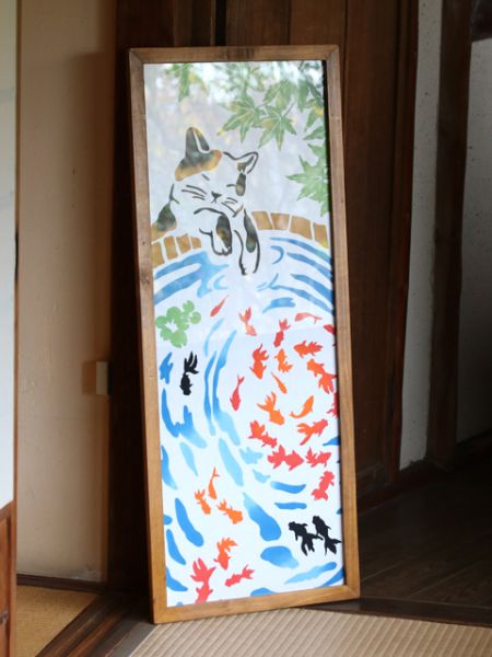 Cat x Goldfish TENUGUI Towel Tenugui by Kaya - Ametsuchi