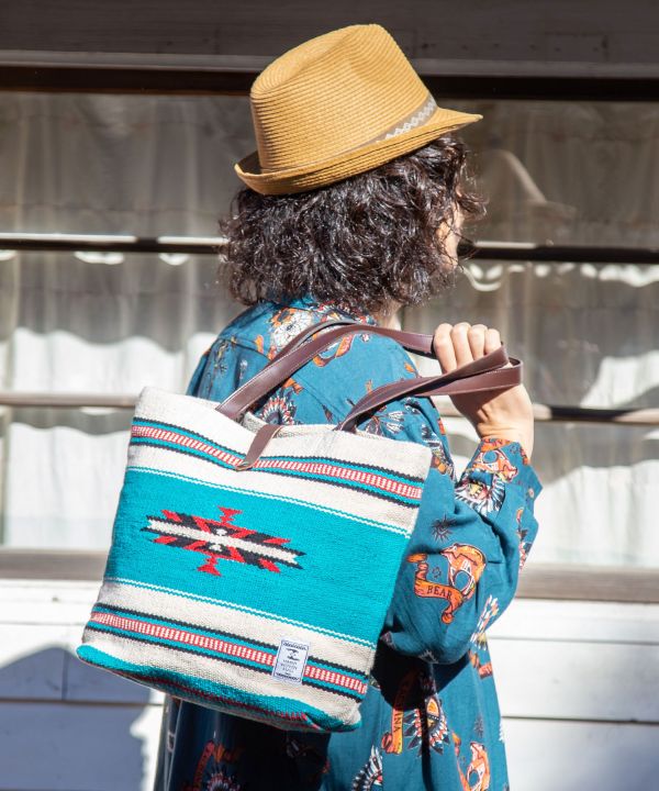 Navajo Pattern Hand Woven Rug Tote Bag