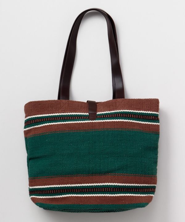 Geometric Pattern Hand Woven Rug Tote Bag