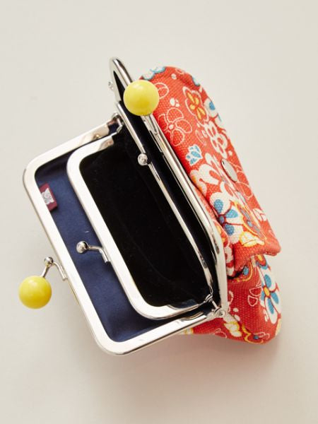 Japanese Flower HANPU Double Clasp Purse