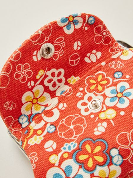 Japanese Flower HANPU Double Clasp Purse
