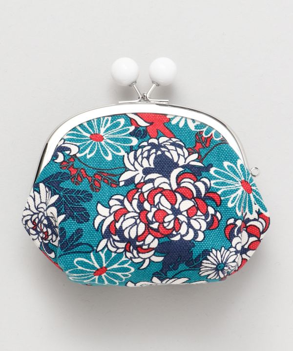 Floral Pattern GAMAGUCHI Clasp Purse