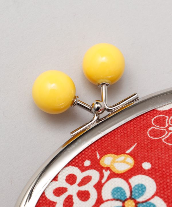 Floral Pattern GAMAGUCHI Clasp Purse