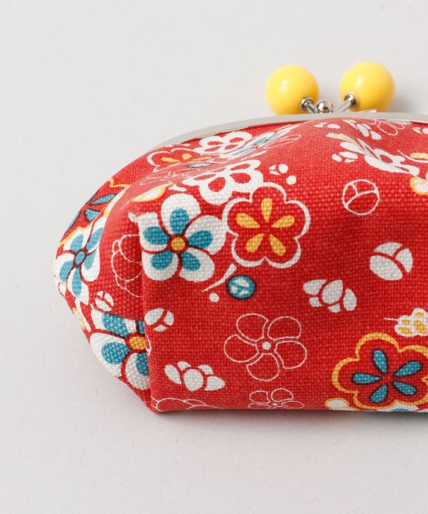 Floral Pattern GAMAGUCHI Clasp Purse