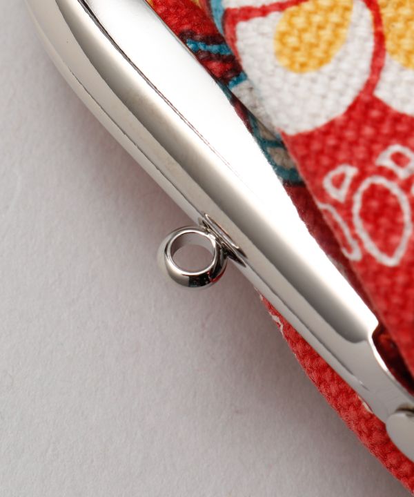 Floral Pattern GAMAGUCHI Clasp Purse