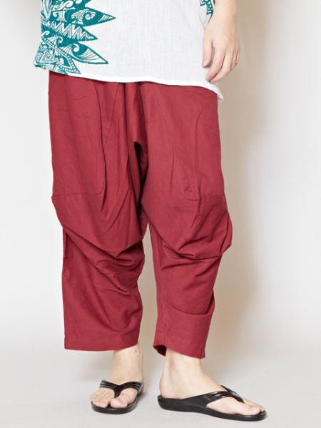 Pantalones harem 3D unisex de algodón indio
