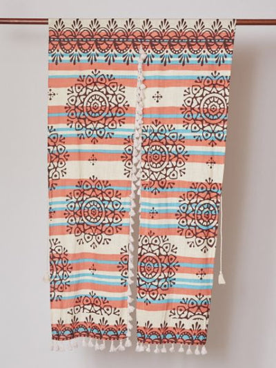 Moroccan Tassel NOREN Slit Curtain