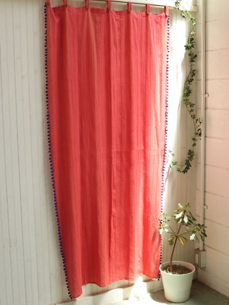 Indian Cotton Pompom Curtain