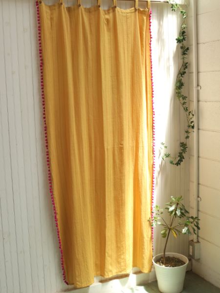 印度棉絨球窗簾