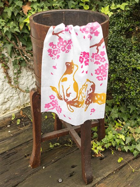 Sakura Cat TENUGUI Towel