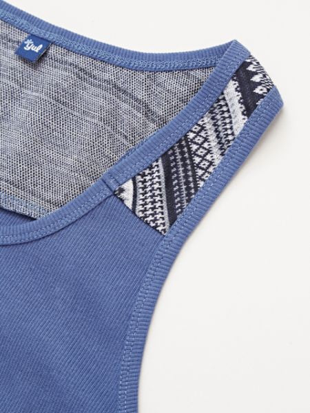 Patchwork Long Tank Tops by AMINA - Ametsuchi
