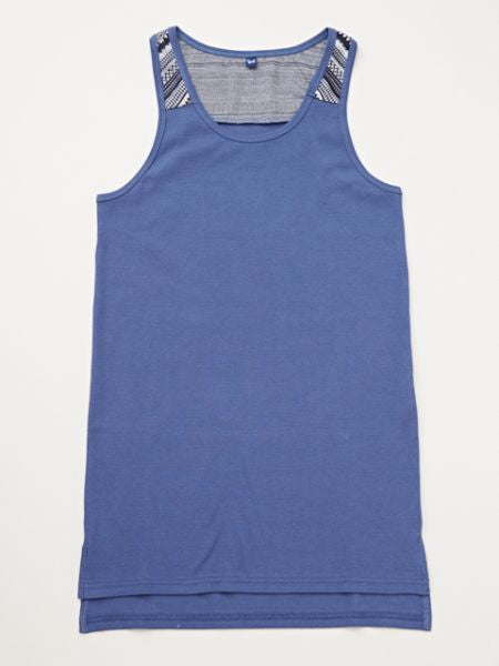 Patchwork Long Tank Tops by AMINA - Ametsuchi