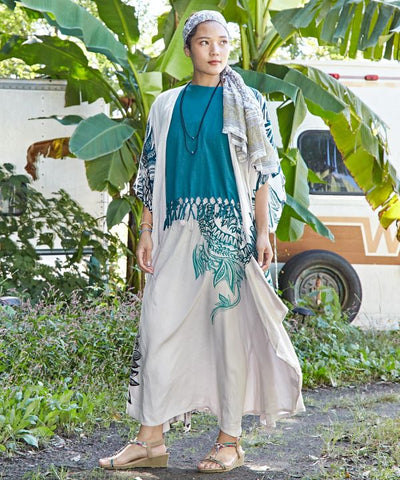 Tribal Flower Long Skirt