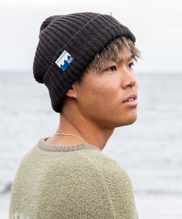 Wave Surf Cotton Knit Beanie