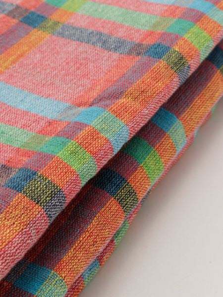 MADLAS Plaid Multi Cloth Bed Cover - Single Decorative Fabrics by AMINA - Ametsuchi