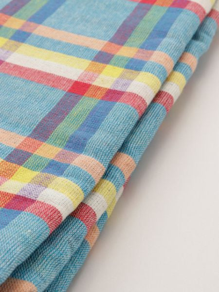 MADLAS Plaid Multi Cloth Bed Cover - Single Decorative Fabrics by AMINA - Ametsuchi