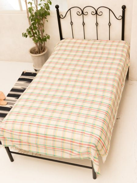 MADLAS Plaid Multi Cloth Bed Cover - Single Decorative Fabrics by AMINA - Ametsuchi