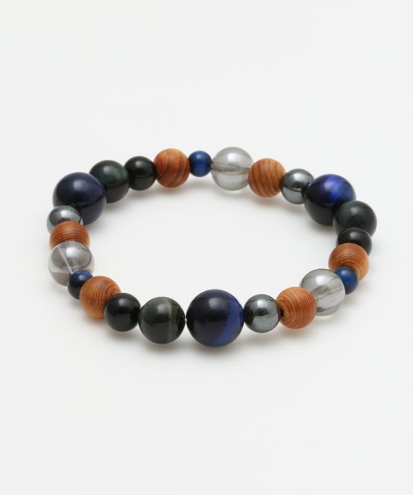 威風堂々 - Lapis Tiger Eye Bracelet Bangles & Bracelets by 岩座 - Ametsuchi
