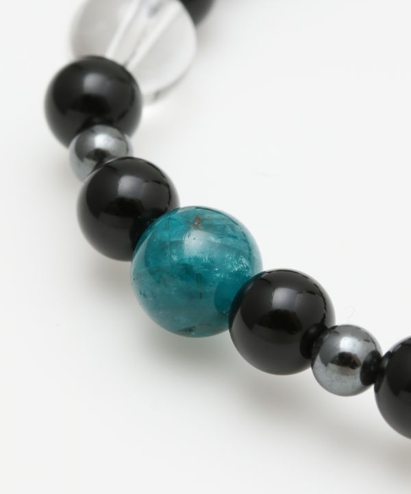 Apatite x Crystal Octagram Bracelet Bangles & Bracelets by 岩座 - Ametsuchi
