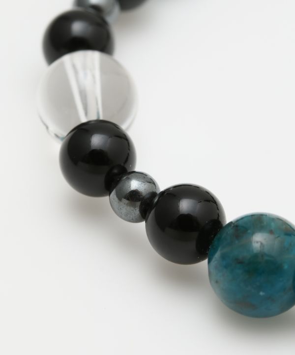 Apatite x Crystal Octagram Bracelet Bangles & Bracelets by 岩座 - Ametsuchi