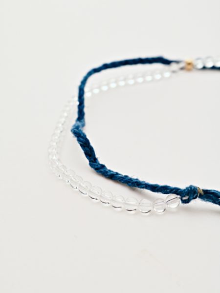 INDIGO Dye Hemp Cotton Strings Anklet