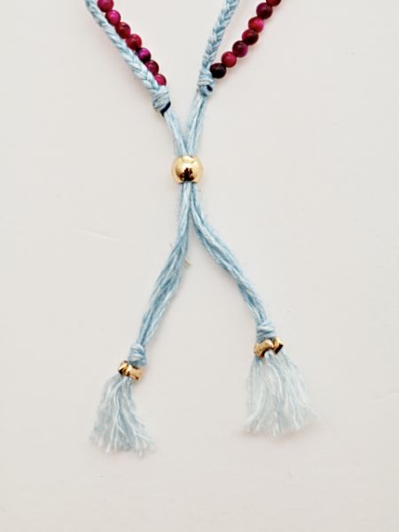 INDIGO Dye Hemp Cotton Anklet