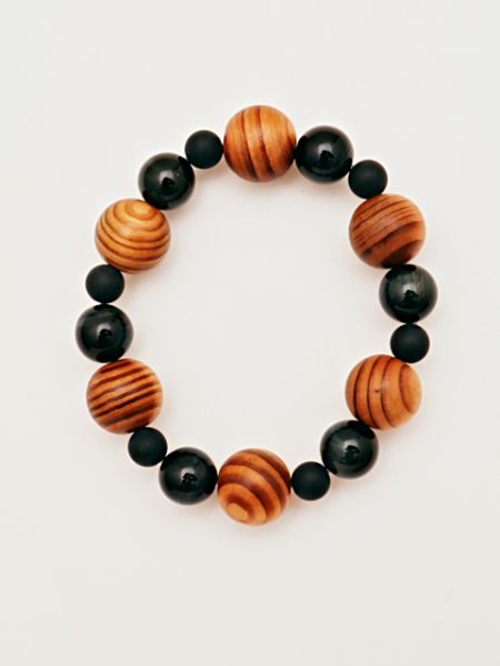 Hexagram YAKUSUGI Ceder x Blue Tiger Eye Bracelet