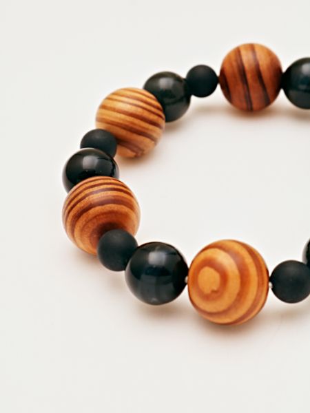 Hexagram YAKUSUGI Ceder x Blue Tiger Eye Bracelet