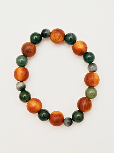 YAKUSUGI Octagram Moss Agate Bracelet Bangles & Bracelets by 岩座 - Ametsuchi