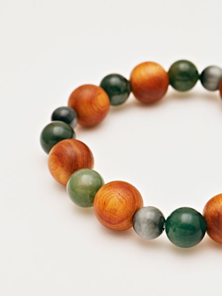 YAKUSUGI Octagram Moss Agate Bracelet Bangles & Bracelets by 岩座 - Ametsuchi