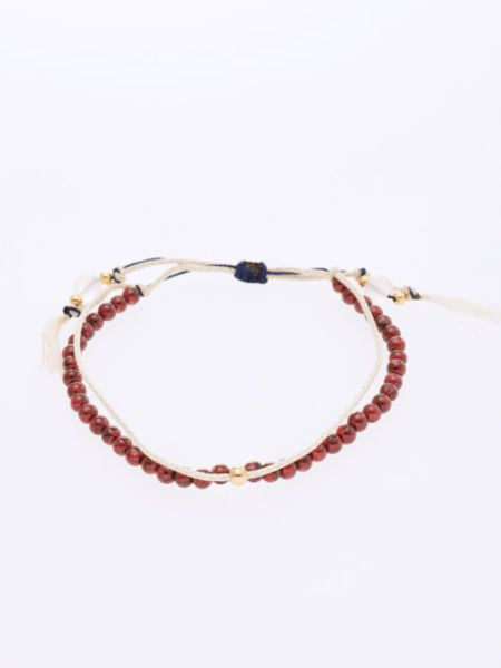 Jan Birthstone Silk Code Braid Bracelet - Garnet