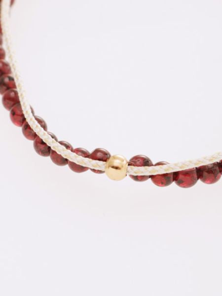 Jan Birthstone Silk Code Braid Bracelet - Garnet