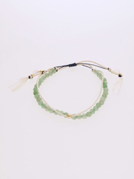 May Birthstone Silk Code Braid Bracelet - Aventurine