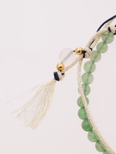 May Birthstone Silk Code Braid Bracelet - Aventurine