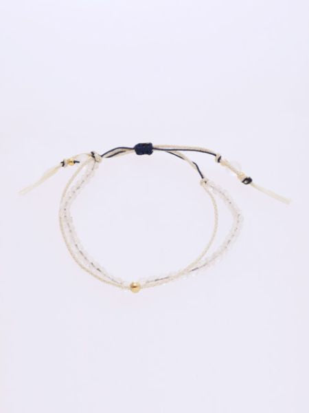 Jun Birthstone Silk Code Braid Bracelet - Moonstone